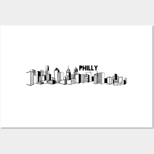 Philly Philadelphia Skyline Posters and Art